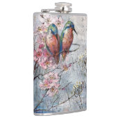 かわいらし絵を描金魚花 フラスク (右)