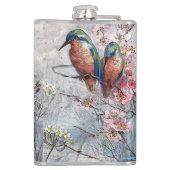 かわいらし絵を描金魚花 フラスク (裏面)