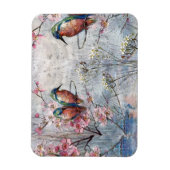 かわいらし絵を描金魚花 マグネット (縦)