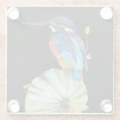 かわいらし絵を描鳥 ガラスコースター (裏面)