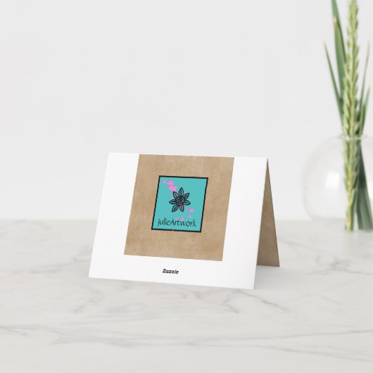 かわいらし絵を描(ばちゃばちゃ)跳ねるサンキューカード サンキューカード (裏面)