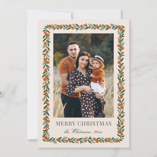 かわいらし絵を描Chitrus Frameクリスマスフォト シーズンカード (正面)