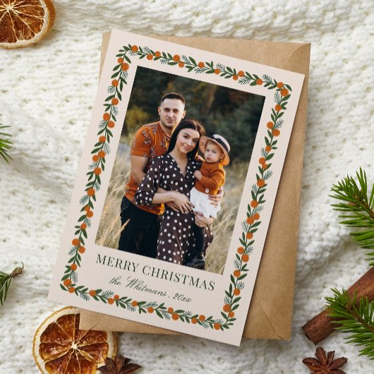 かわいらし絵を描Chitrus Frameクリスマスフォト シーズンカード