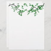 かわいらし緑葉の縁ど文具 (正面/裏面)