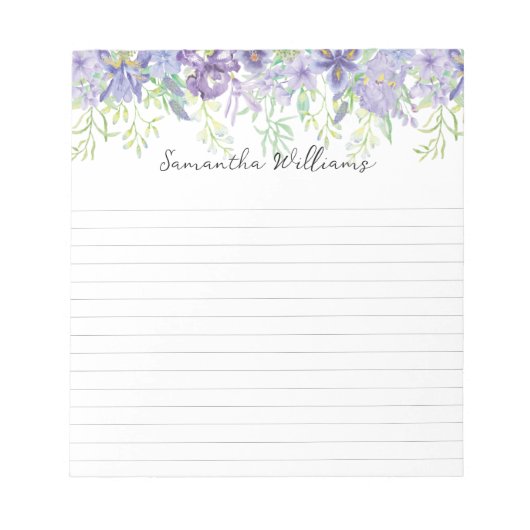 かわいらし縁どカスタムフローラ ノートパッド (正面)