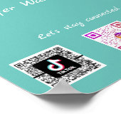 かわいらし縁どフローラQRコード ポスター (角)