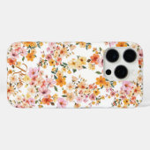 かわいらし美しいイエローオレンジディティ花柄 Case-Mate iPhoneケース (裏面 (横))