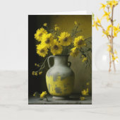 かわいらし考えフローラ カード (黄色い花)