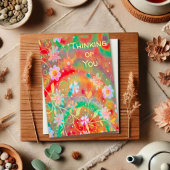 かわいらし考え花 カード