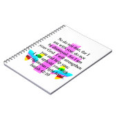 かわいらし聖なる書物、 経典イザヤ41:10デザイン ノートブック (左側)