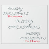 かわいらし聖降誕祭の聖名を書きパーソナライズされた出す ラッピングペーパー (フラット)