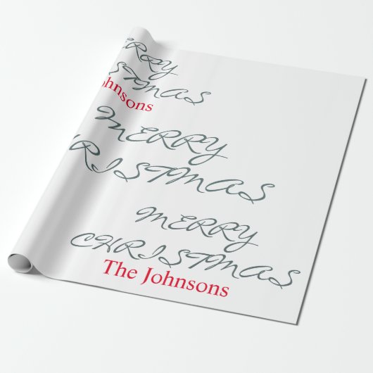 かわいらし聖降誕祭の聖名を書きパーソナライズされた出す ラッピングペーパー (アンロールド)