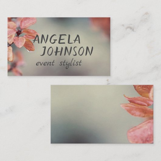 かわいらし自然カスタム名刺テンプレート 名刺 (正面/裏面)