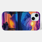 かわいらし自然ランドスケープマウンテンレイクサンセット Case-Mate iPhoneケース (裏面 (横))