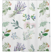 かわいらし自然好きの葉葉葉 シャワーカーテン (正面)