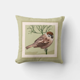 かわいらし色彩の鮮やか鳥（カロライナ州ウォレン） クッション