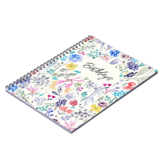 かわいらし色彩の鮮やか ノートブック (左側)