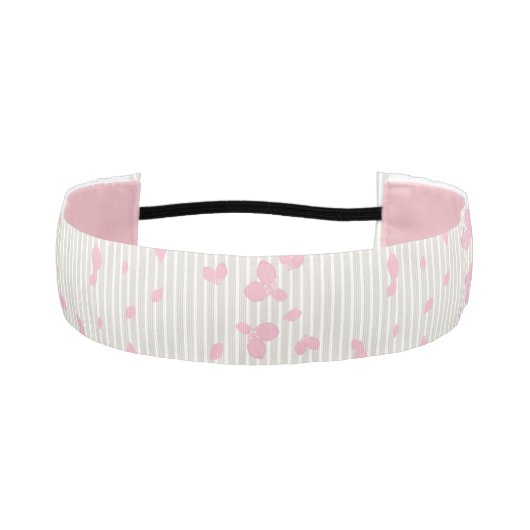 かわいらし花びらストライプ アスレチックヘッドバンド (正面)