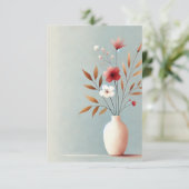 かわいらし花びらノートカード サンキューカード (スタンド正面)