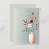 かわいらし花びらノートカード サンキューカード (正面/裏面)