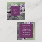 かわいらし花ズスクエアビジネスカード スクエア名刺 (正面/裏面)