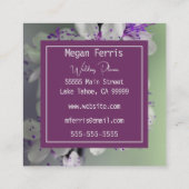 かわいらし花ズスクエアビジネスカード スクエア名刺 (裏面)