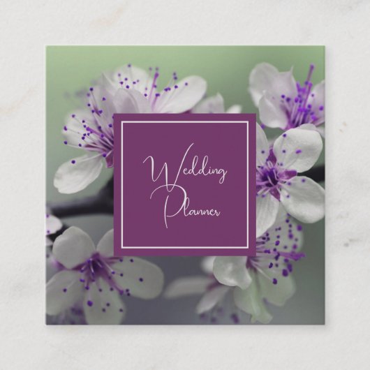 かわいらし花ズスクエアビジネスカード スクエア名刺 (正面)