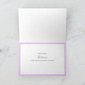 かわいらし花パーソナライズされたハッピーバースデー カード (内部)