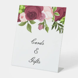 かわいらし花ブライダルシャワー 台座サイン