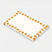 かわいらし花モダン柄 ポストイット (アングル)