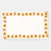 かわいらし花モダン柄 ポストイット (正面)