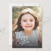 かわいらし花模様バックカラフルフルフォトイースター シーズンカード (正面)