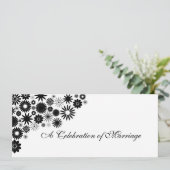 かわいらし花模様ブラック結婚式 プログラム (スタンド正面)
