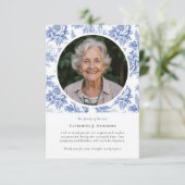 かわいらし花模様写真悔やみや弔慰葬祭記念碑 サンキューカード (スタンド正面)