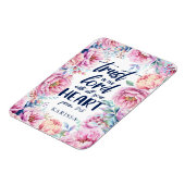 かわいらし花模様 |パーソナライズされた聖なる書物、 経典 マグネット (左側)