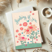 かわいらし花考えの感激シンプル性 カード