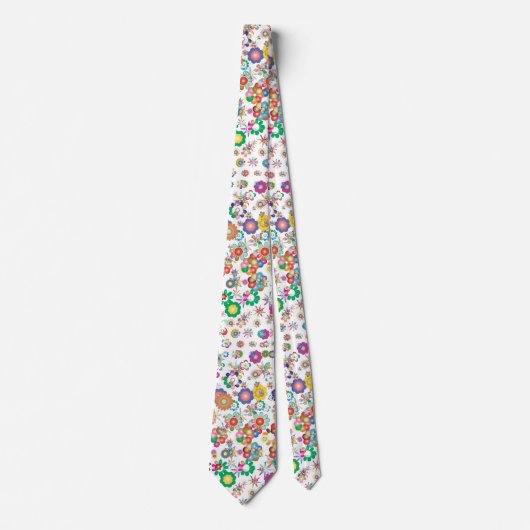 かわいらし花 – カラフルネックタイ ネクタイ (正面)