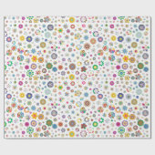 かわいらし花 – カラフル包装紙 ラッピングペーパー (フラット)