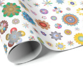 かわいらし花 – カラフル包装紙 ラッピングペーパー (ロールコーナー)