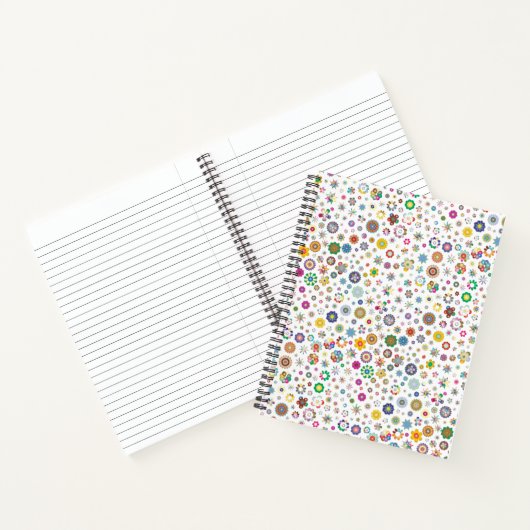 かわいらし花 – スパイラカラフルル手帳 ノートブック (内部)