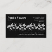 かわいらし花 – 白黒（交互） 名刺 (裏面)