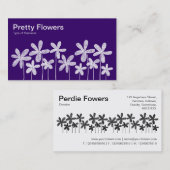 かわいらし花 – 紫に白（交互） 名刺 (正面/裏面)