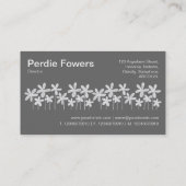 かわいらし花 – 黒に白（2トーン） 名刺 (裏面)