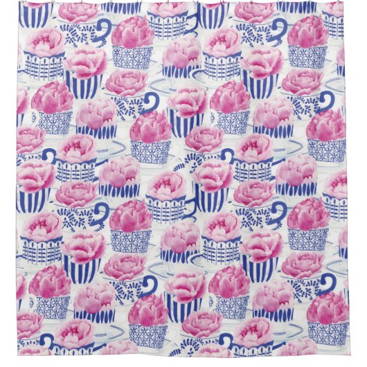 かわいらし茶 シャワーカーテン (正面)