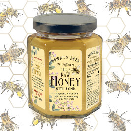 かわいらし草花ビーハニーコーム16進jarラベル ラベル