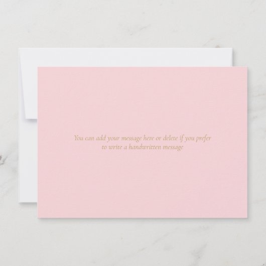 かわいらし草花金ゴールドスクリプトサンキュー サンキューカード (裏面)