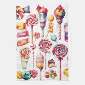 かわいらし菓子台所用タオル キッチンタオル (縦)