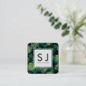 かわいらし葉花の植物風景設計者 スクエア名刺 (スタンド正面)