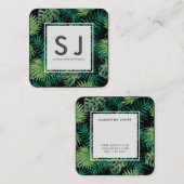 かわいらし葉花の植物風景設計者 スクエア名刺 (正面/裏面)