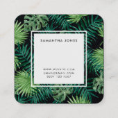 かわいらし葉花の植物風景設計者 スクエア名刺 (裏面)